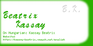 beatrix kassay business card